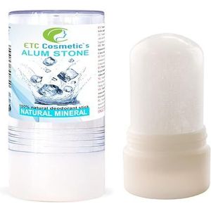 Aluinsteen 115gr, natuurlijke minerale deodorant, veganistisch | heeft een antiseptische werking, verstopt de poriën niet, aftershave, kan worden gebruikt om huidirritatie te voorkomen