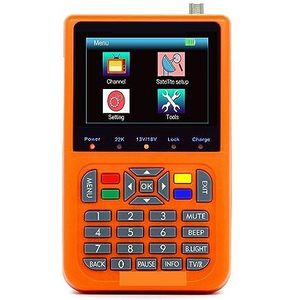 Poratable V9 digitale satellietsignaalzoeker met 3,5 inch LCD-scherm satellietzoeker,Langdurig(Orange)