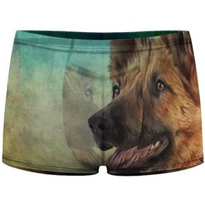 Duitse Herder Hond Heren Boxer Slips Sexy Shorts Mesh Boxers Ondergoed Ademend Onderbroek Thong