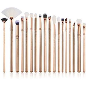 Bswefty Penseel make-up borstel set 6 stuks - 30 stuks goud/roségoud POWDER EYESHADOW CONCERLER foundation borstel (handvat kleur: T422 (18 stuks per set))