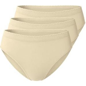 Yenita Set van 3 microvezel heupslips, naadloos ondergoed, feel-good slips, huidskleur, S/M