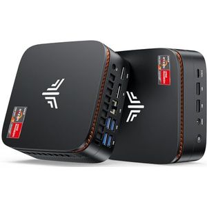 NiPoGi Hyper H1 Mini PC W-11 PRO met ΑΜD Ryzen 7 6800H (Max 4,7 GHz, 8C/16T) 32GB(16+16GB) DDR5 4800MHz/1TB M.2 NVMe SSD, Mini Desktop PC voor Office DP2.0+HDMI2.0+Type-C 4K Triple Display/WiFi6/BT5.2