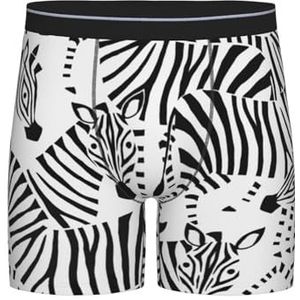 GRatka Boxer slips, heren onderbroek boxer shorts been boxer slips grappig nieuwigheid ondergoed, zwart-wit zebra, zoals afgebeeld, XXL