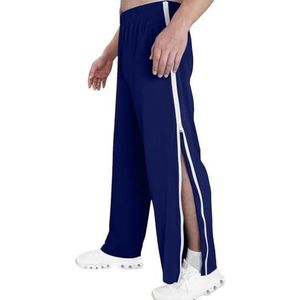 Revalidatiebroek For Heren, Zijopening Met Zak, Trainingsbroek Met Doorlopende Ritssluiting, Lichtgewicht Joggingbroek, Afscheurbroek, Vrijetijdsbroek, Outdoorbroek, M-3XL(Color:Dark blue,Size:XXL)