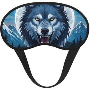 Cool Wolf Slaapmasker, zacht, comfortabel oogmasker met verstelbare riem, verduisterend, oogslaapschaduw, hoes voor vrouwen, meisjes, mannen, reizen, yoga, dutje in ploegendienst