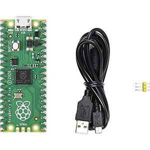 IBest Colourful Pre-Soldered Raspberry Pi Pico RP2040 Microcontroller board with Header Flexible Mini Board Based on Raspberry Pi RP2040 Chip,Dual-core Arm Cortex M0+ Processor,Support C/C++/Python