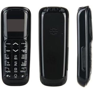 LONG-CZ - V2 Bee - Mini Telefoon - Zwart - Bluetooth - Micro SIM-kaart