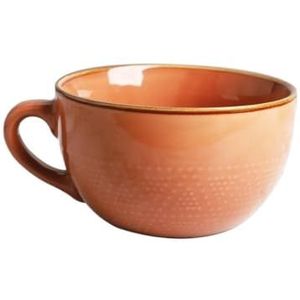 Kop en schotel set 1 stks keramische ontbijtkom kantoor water aardewerk beker porselein koffiemok middag thee kopjes melk kommen thee kop en schotels (maat : 750 ml, kleur: E)