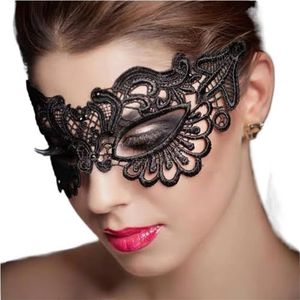 UYFRD Mode Prinses Maskerade Kant Half Gezichtsmasker Sieraden Volwassen Oogmasker Vrouwelijke Party Prom Rekwisieten Prestaties (zwart)