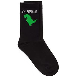 60 Second Makeover Limited Mens tandarts dinosaurus tandheelkundige zwarte sokken, Zwart, One Size