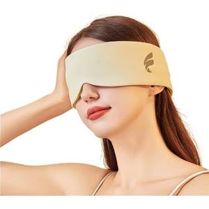 Zijden slaapmasker ooglapje blokkerende licht oogmasker oogmasker oogmasker zacht gewatteerd slaapmasker reizen slaaphulp voor slaap patch (geel)