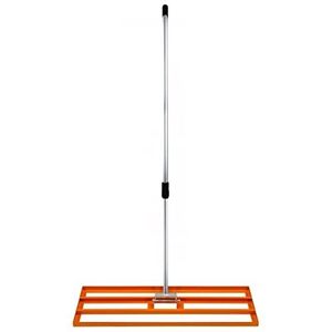 Gazon Nivellering Hark Grond Leveler 100 cm - Verstelbaar Handvat 1.20 - 1.90 m Tuin Gazon Golf Zand Gras Golfbaan Achtertuin Bodemnivellering Nivelleren - Oranje