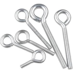 Ooghaakbout, M3-M12 verzinkt koolstofstaal schapenoog schroef gesloten haak met ring hijsring(M5x15mm(10PCS))