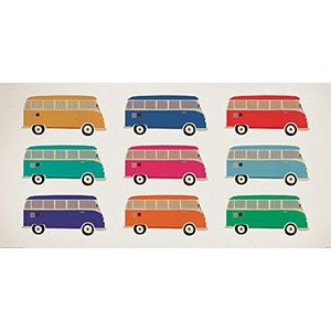 1art1 Autos Poster Vw, Camper Vans Pop Art Kunstdruk Reproductie 100x50 cm