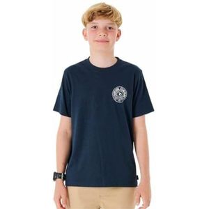 Rip Curl Stapler Kinder-T-shirt met korte mouwen, marineblauw