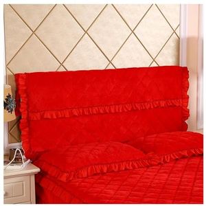 Hoofdbordhoes, Hoofdbordhoes for tweepersoonsbed, stretch, all-inclusive hoofdbordbeschermer for naast het bed, decoratief, rood, 120 cm(Red,180CM)