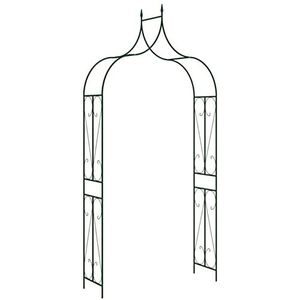 Outdoor Stalen Tuin Archway Prieel 120x38x258 cm Donkergroen Decoratief Ijzer Trellis