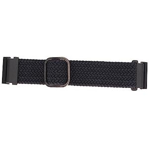 Horlogeband, 24 Mm Ademende Elastische Sporthorlogeband voor Heren (Zwart)