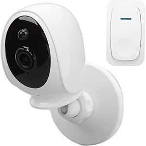 Draadloze Deurbelcamera, WiFi Video Doorbell Remote 1080P Bewegingsdetectie voor Home Security (EU-stekker)