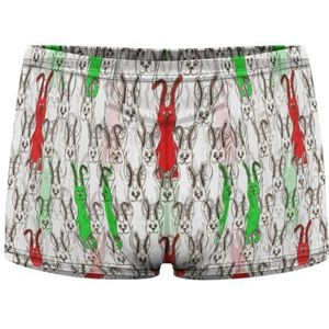 Grappige konijntjes heren boxerslips sexy shorts mesh boxers ondergoed ademende onderbroek string