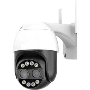 Bewakingscamera, 8MP 4K PTZ Camera Buiten Dual Lens 8X Zoom CCTV Beveiliging IP Camera Kleur Nachtzicht Auto Tracking Bewakingscamera's(8MP NO SD Card)