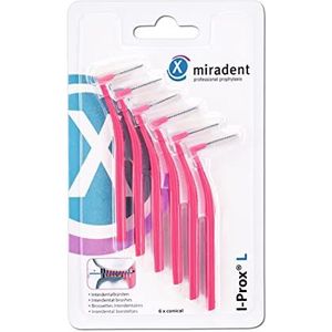 MIRADENT Interdentale borstel I-Prox L 0,4 mm roze 6 st