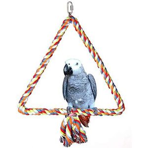 Medium Driehoek Touw Swing Vogel Speelgoed Papegaai Kooi Speelgoed Kooien Afrikaans Grijs