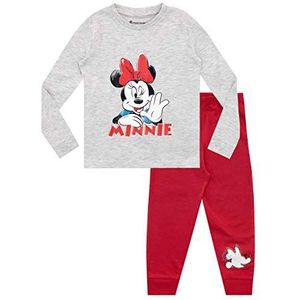 Disney Meisjes Kleedt Slank Af Pyjama's Minnie Mouse Rood 104