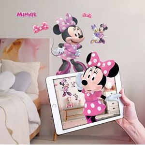 Wall Palz Disney Minnie Mouse Muurstickers - Minnie Mouse Meisjes Kamer Decor met 3D Augmented Reality Interactie - 26"" Minnie Mouse Muurstickers voor Meisjes Slaapkamer