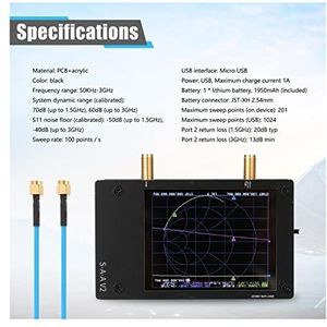 Spectrumanalysator, 4.3/3.2/2.8In Scherm 3G Vector Netwerk Analyzer SAA-2 VNA V2 Antenne Analyzer Kortegolf HF VHF UHF Meet Duplexer Filter(2.8 Inch 3G)