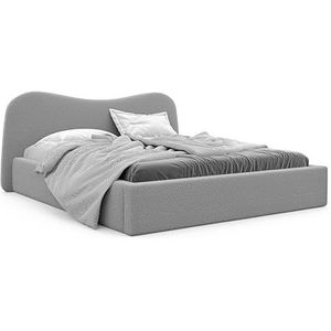 GREKPOL Gestoffeerd bed Cozy tweepersoonsbed met lattenbodem en bedkast - hoofdeinde - 140/160/180x200cm - gestoffeerd bed met opbergruimte - bed - modern - slaapkamer (Gerra 70, 180x200cm)