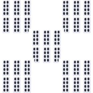 5 Set van 24 Paar Anti-Slip Zachte Neus Pads Stick On voor Brillen Bril Zwart 1.0mm