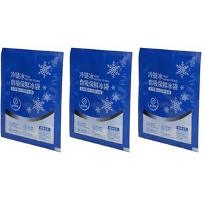 60 Pack Ice Packs Lekvrije Herbruikbare Zelfabsorberende Duurzame Vislunchzakken (200ML)