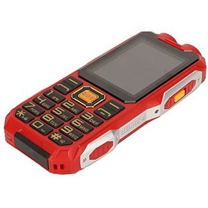 Ontgrendelde Seniorentelefoon, 16800mAh Senior Mobiele Telefoon met 2,4-inch Scherm voor Oproepen (Rood)
