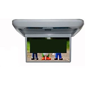 Draagbare dvd-speler voor videospelers op hoofdsteunen in auto's 13,3-inch autovideospelers HD LCD-scherm Dakmontage Monitor Omlaagklappen Auto Plafond TV HDMI FM IR Speaker Link met HD-roterend scher