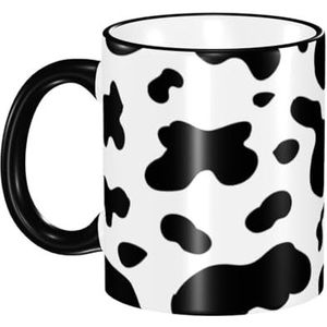 Mok, 330 ml Keramische Cup Koffie Cup Thee Cup voor Keuken Restaurant Kantoor, Koe Spots