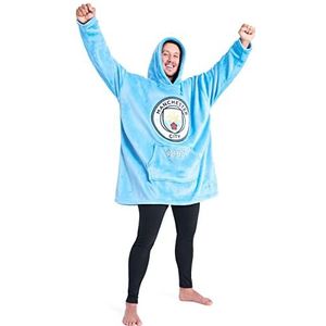 Manchester City F.C. Herenhoodies, fleece oversized hoodiedeken, voetbalcadeaus voor heren blauw