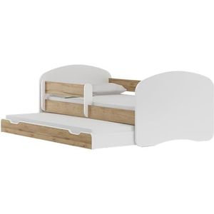 BDW Kinderbed Juniorbed met lade en matras BLAUW 160x80