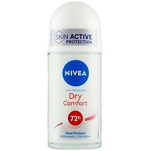 NIVEA Dry Comfort Deo Roll On in 6-pack (6 x 50 ml), anti-transpirant stick voor elke dagelijkse situatie, deodorant met 48 uur bescherming