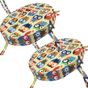 Ronde stoelkussens 10/12/14/16 inch met 4 banden Zachte ronde memory foam barkruk zitkussen for kantoor buiten keuken eetkamer auto patio, stoelkussens(2,45cm/18in)