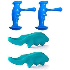 Handheld Massager Small,Forreen 4 Stuks Handmatig Massageapparaat Effectief Multifunctioneel Gezellig Duim Massager voor Spierontspanning Stress Verlichten