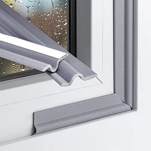 32.8Voet Tochtstrips-zelfklevende deuren raamafdichtingsstrip, gebruikt voor schuifdeuren en ramen,winddicht, geluidsisolatie, stofdicht, warmte -isolatie, Tussenruimte verzegeld(Grijs)