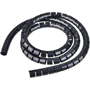 Spiraalvormige Wrapote Prctive Sleeve Wire Manage, Spiraalkabelwikkeling Multicolor ID10-40mm 1M 5M(Schwarz,ID25mm 1 Meter)