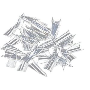 Brussels08 500 Stks Sharp Acryl Faux Nail Tips Stiletto Nail Tips Nail Art Paint Practice Polish Display Palet Natuurlijke Half Cover Valse Nail Art Tips voor Vrouwen Meisjes Nagelstudio Clear