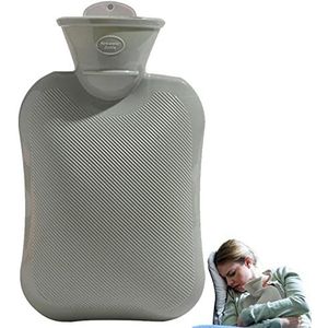 Warmwaterkruik met zachte overtrek, voor warmtebehoud, pijnverlichting verlichting, warm cadeau voor baby's, kinderen en volwassenen in de winter kerstcadeau (500 ml lichtgroen)