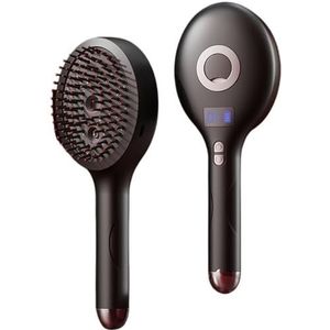 De ultieme 2-in-1 stylingborstel en haarspray Nat Droog Klitvrije haarborstel Ultrazachte borstelharen Glijden door klitten Voegt glans toe(Black)