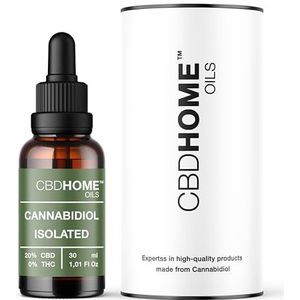 CBD HOME Oils - CBD-olie 20% 30 ml - Biologische hennepolie verrijkt met 20% pure CBD. Gecertificeerde CBD-olie 6000 mg - Gemaakt in de EU
