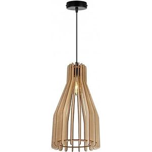 Light-Home Timber Industrieel Pendellamp - Moderne Hanglampe voor Woonkamer, Slaapkamer Eetkamer en Keuken – Hanglamp van Metaal en Glas - 1 Lichtbron - Eenvoudige Vorm I