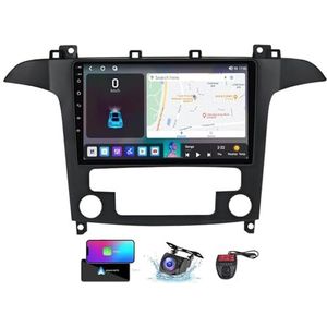 Android 13 QLED Autoradio voor Ford S-MAX 1 2006-2015 - Ingebouwde DSP/Carplay/Android Auto - Camera + DVR - 9 inch 2 Din - Stuurbediening - FM AM RDS DAB Radio - Bluetooth 5.0(NF-3)
