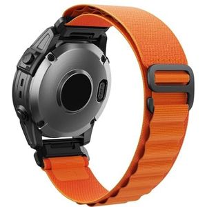 22 26mm Nylon Quick Release Strap Polsband fit for Garmin Fenix5/5Plus/6/6Pro/7/Instinct/955 Horloge Band Fenix5X 6X 7X Riem (Color : Orange, Size : 26mm)
